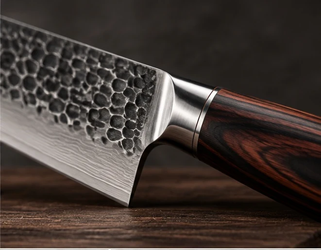 Kitchen knife detail — illustrative brand photography
